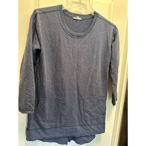 Indigo Thread Co. Sweatshirt Top S blue Sweatshirt Lounge Tunic Small